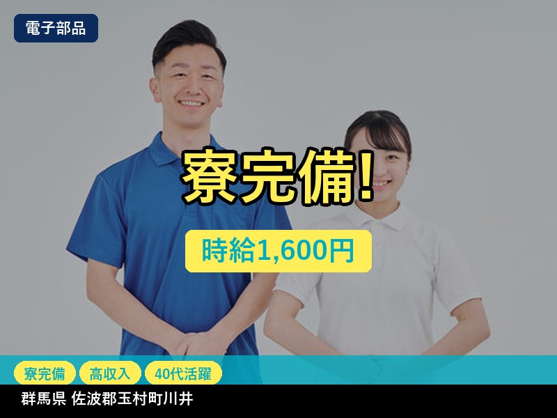 【電子部品】群馬県佐波郡玉村町川井 / 有期派遣